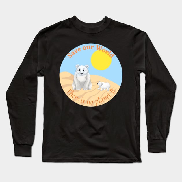 Polar bears and global warming Long Sleeve T-Shirt by Try It